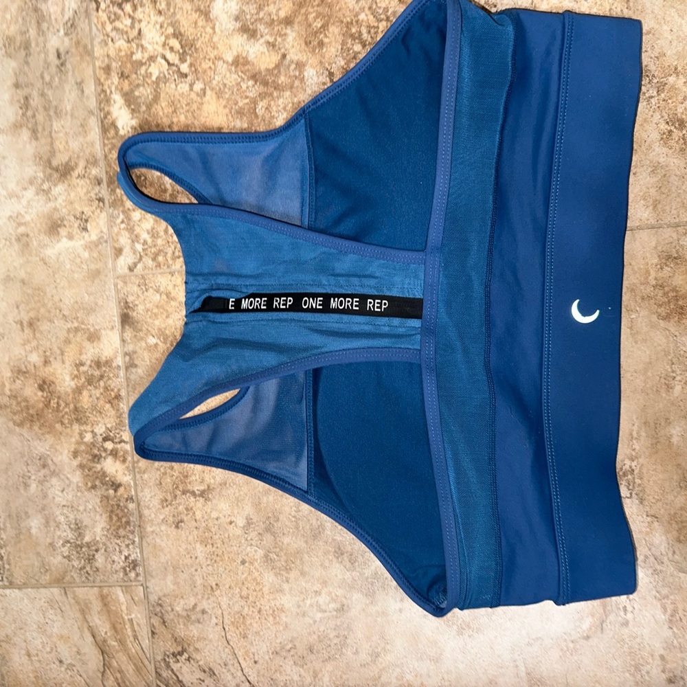 Blue ZYIA sports bra